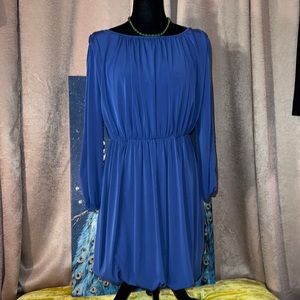 Ellen Tracy Size 4 Plum Balloon Long Sleeve Dress